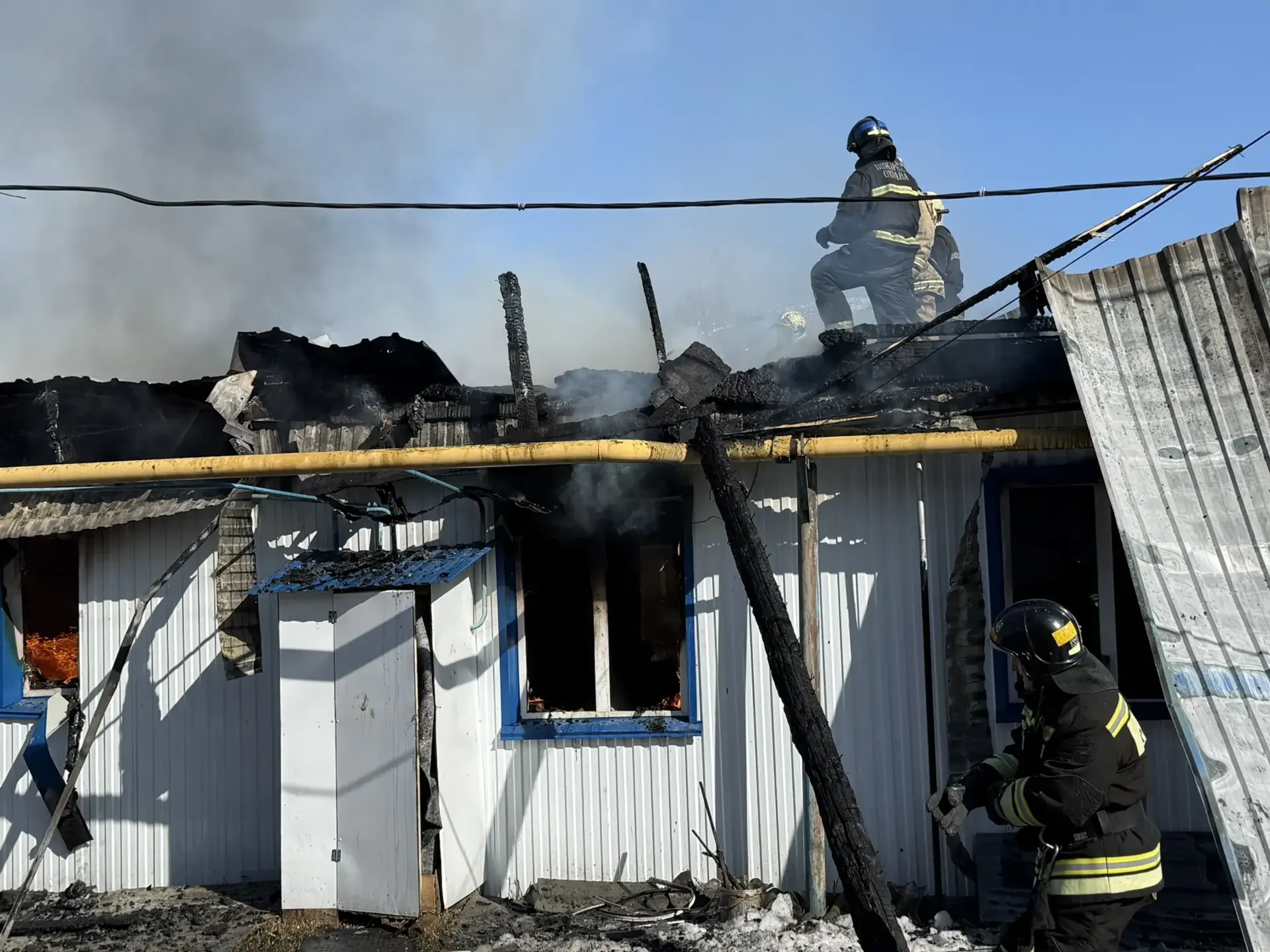 В Мелеузе в ходе тушения пожара в жилом доме обнаружено тело пенсионерки