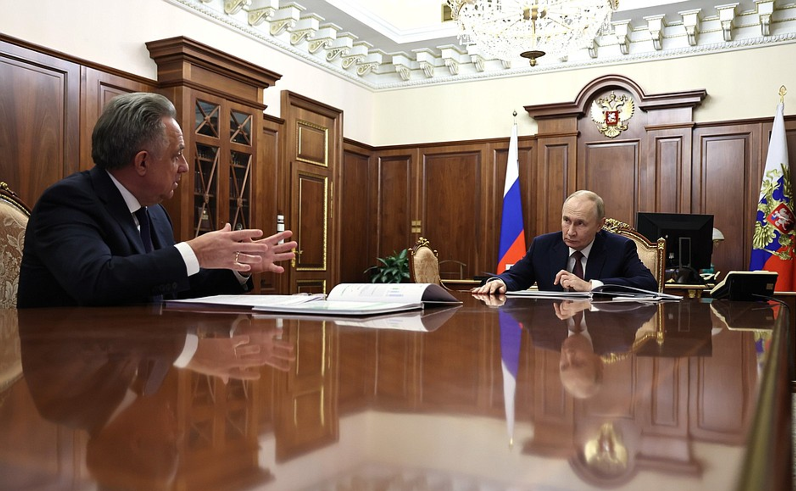 Президент провёл встречу с генеральным директором «ДОМ.РФ» Виталием Мутко