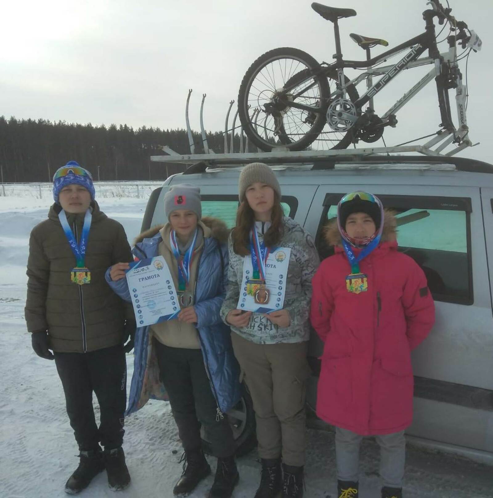 Юные представительницы Мелеуза стали призёрами первенства Башкортостана по зимнему триатлону