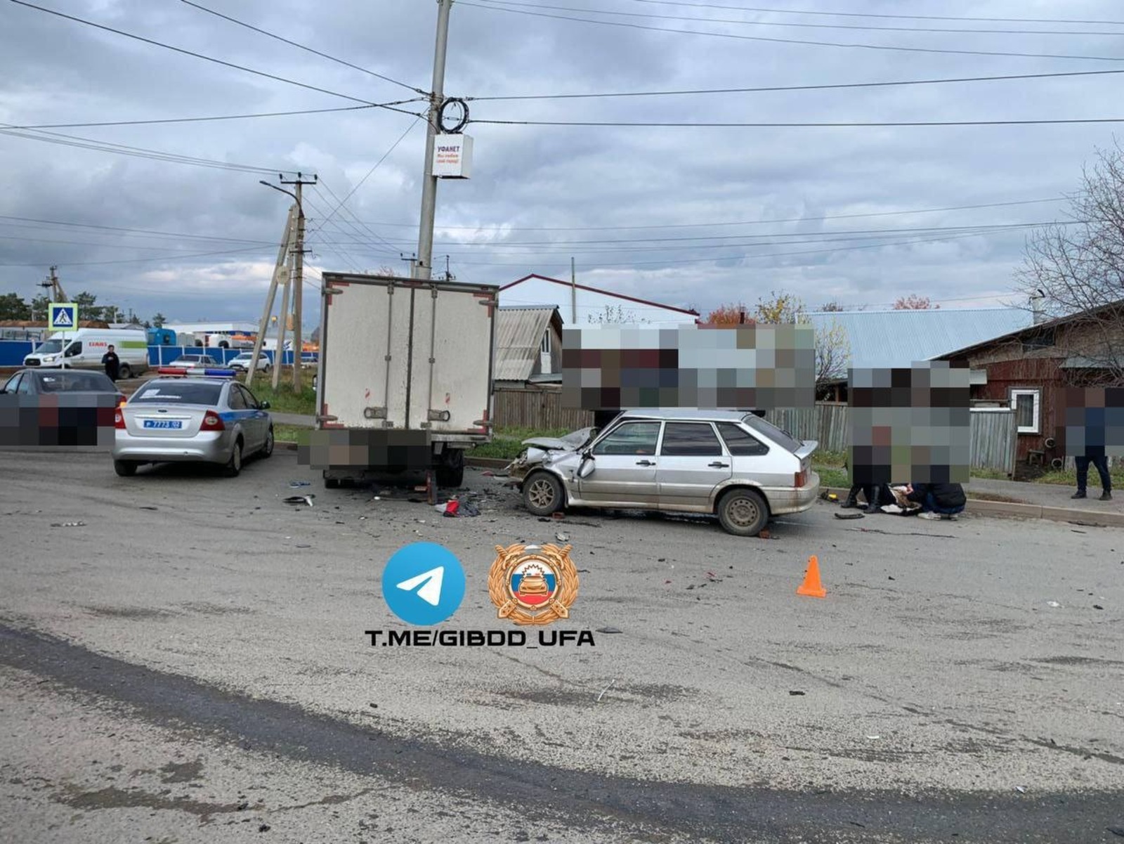 Сегодня в Уфе произошла авария с тремя машинами