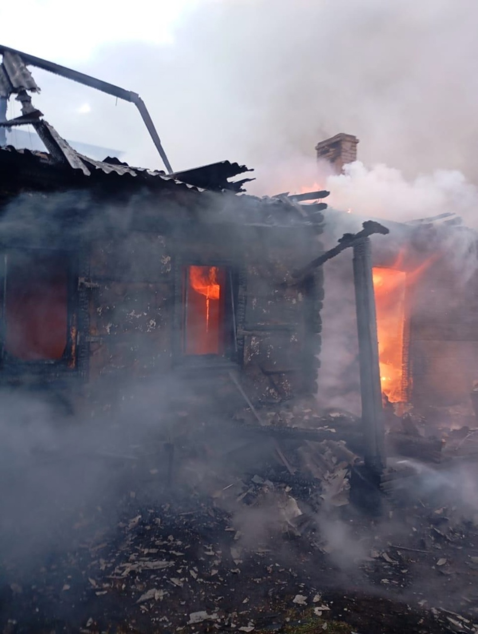 В Мелеузе горели бани