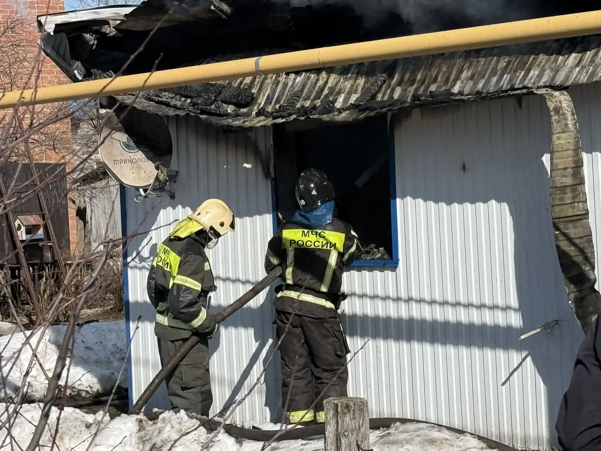 В Мелеузе в ходе тушения пожара в жилом доме обнаружено тело пенсионерки