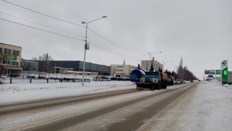 На дорогах западного Башкортостана активно идут снегоуборочные работы
